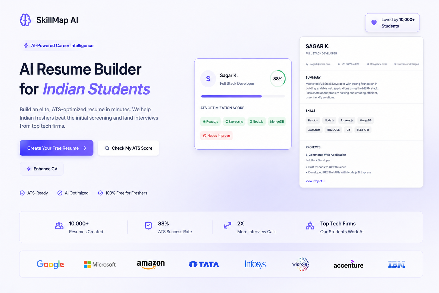 SkillMap AI product screenshot